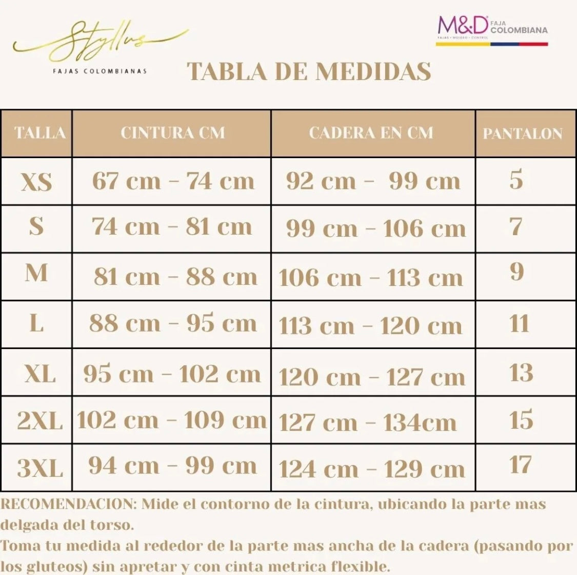 M&D Faja Larga Postoperatoria Primera Etapa con Capacidad en Cadera-04474 Senos Libres Ganchos 4 Niveles Espalda Cubierta Mangas 3/4 Refuerzos Abdominales Cierre Inferior Tacto Suave Compresión Baja