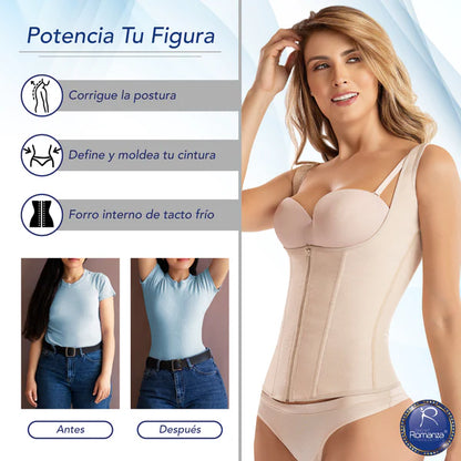 Faja Colombiana Romanza 3069 Chaleco Moldeador y Postura