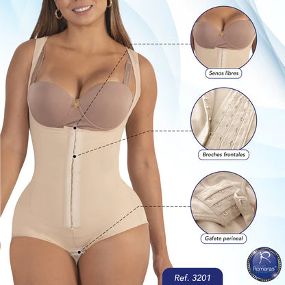 Faja Colombiana Romanza 3201 Body Moldeador Postquirúrgico
