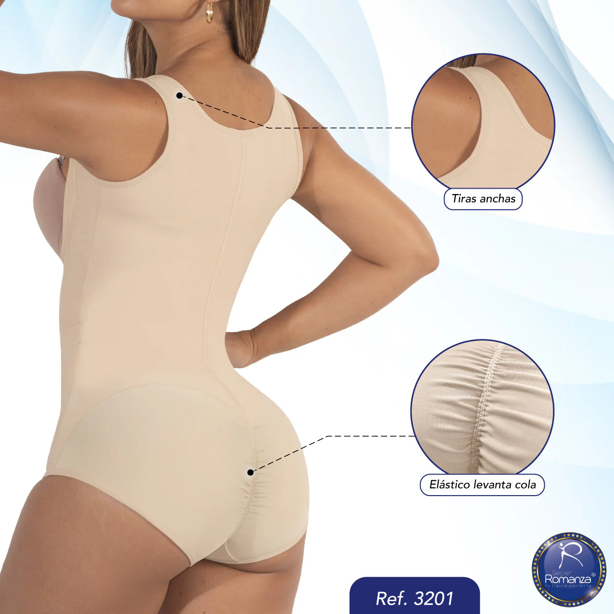 Faja Colombiana Romanza 3201 Body Moldeador Postquirúrgico