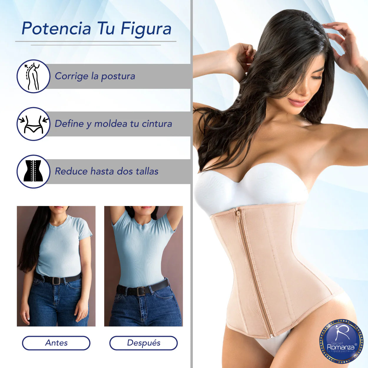 Faja Colombiana Romanza 3308 Cinturilla Moldeadora Reloj De Arena