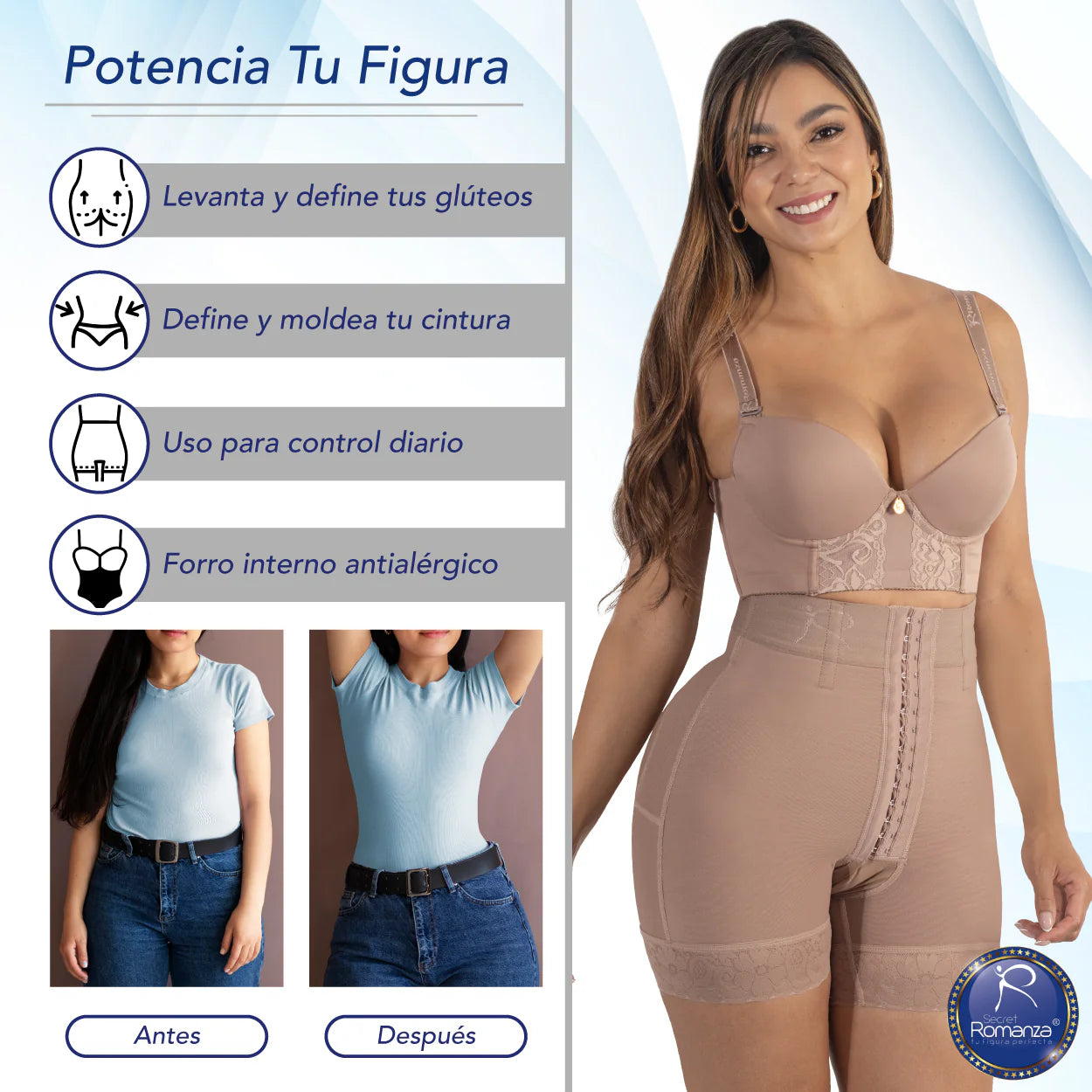 Faja Colombiana Romanza 3325 Short Moldeador Alto