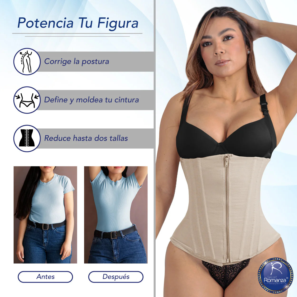 Faja Colombiana Romanza 3357 Cinturilla Moldeadora Reloj De Arena
