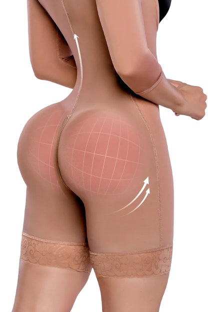 Faja Colombiana STAGMI 7134 Postquirúrgica Glúteo Invisible Con Mangas