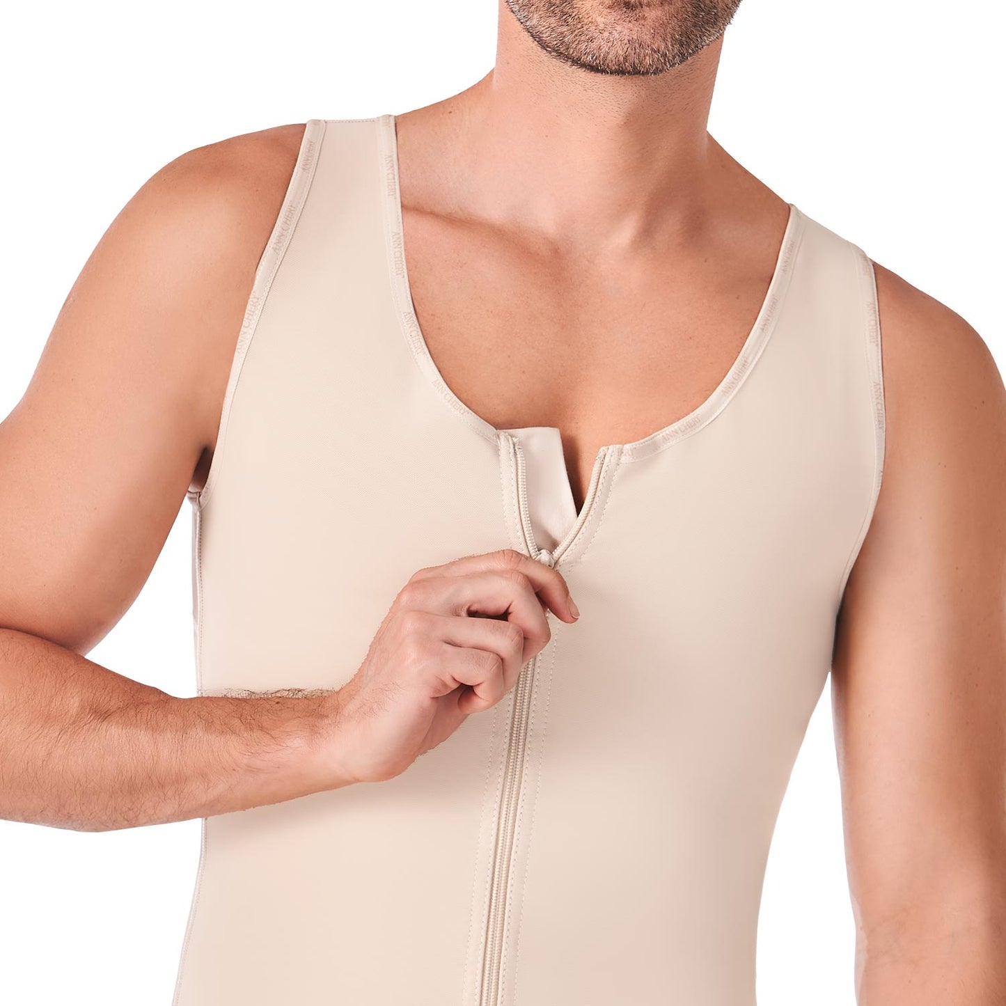 Faja Colombiana Ann Chery 2034 Chaleco Postoperatorio y Moldeador Para Hombre