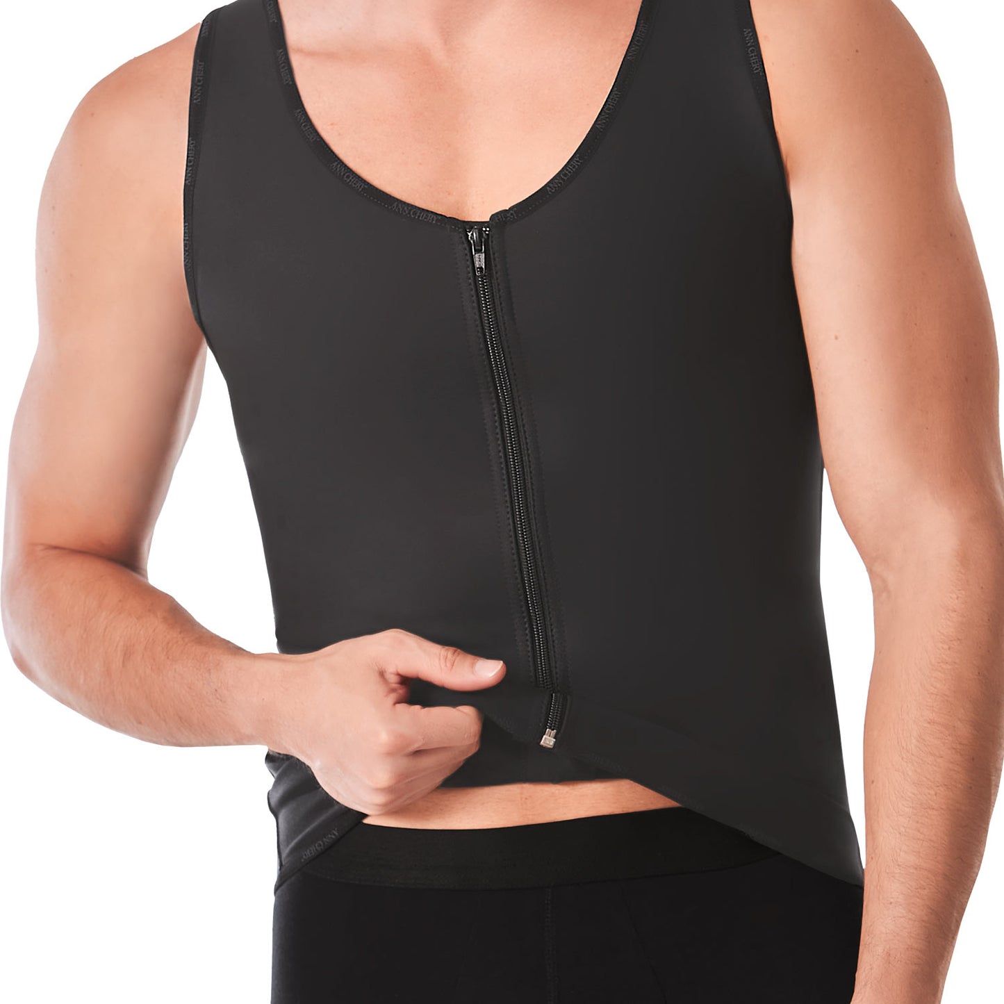 Faja Colombiana Ann Chery 2034 Chaleco Postoperatorio y Moldeador Para Hombre