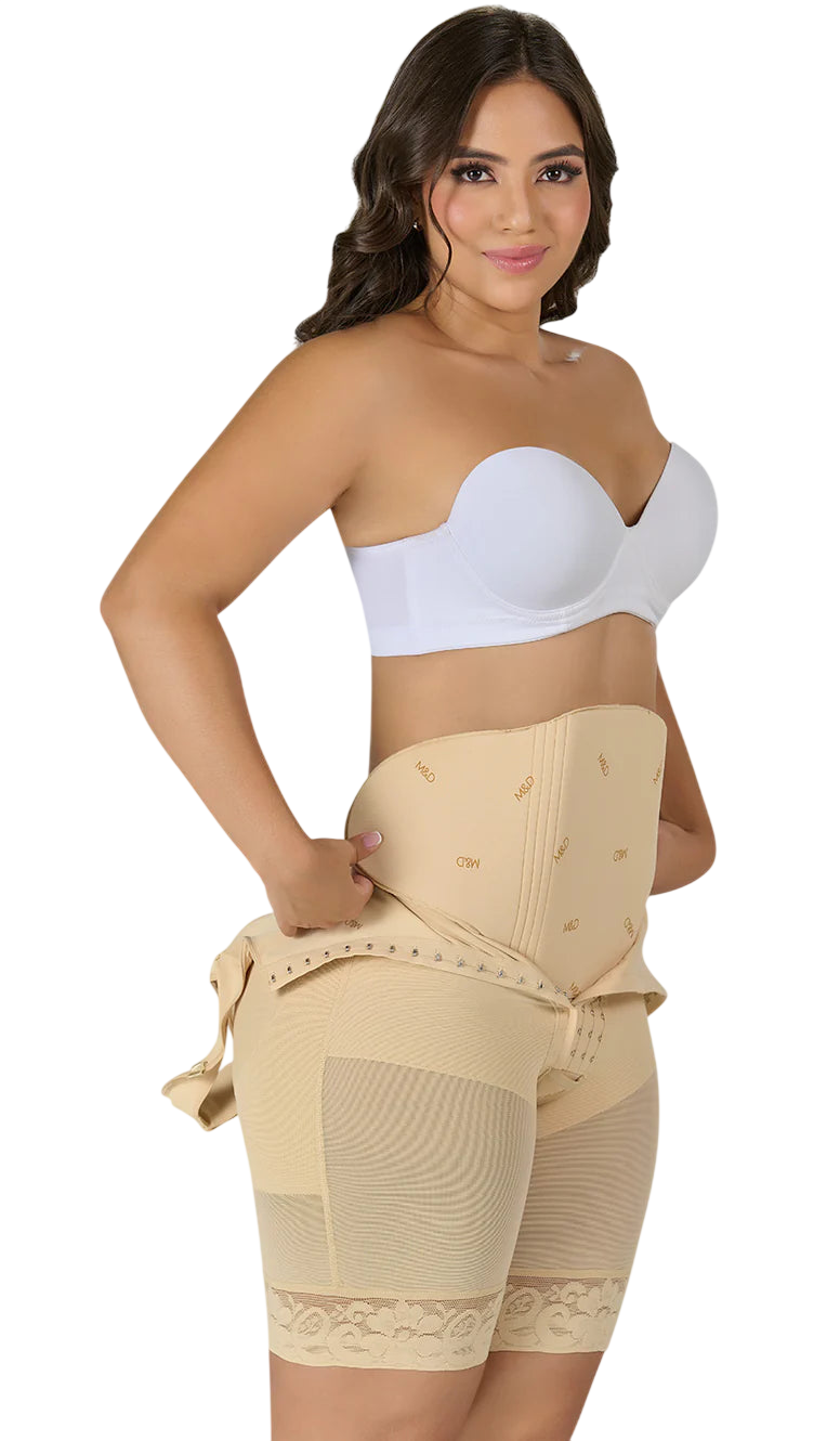 Faja Colombiana M&D 102 Tabla Postoperatoria Abdominal Con Protectores Laterales