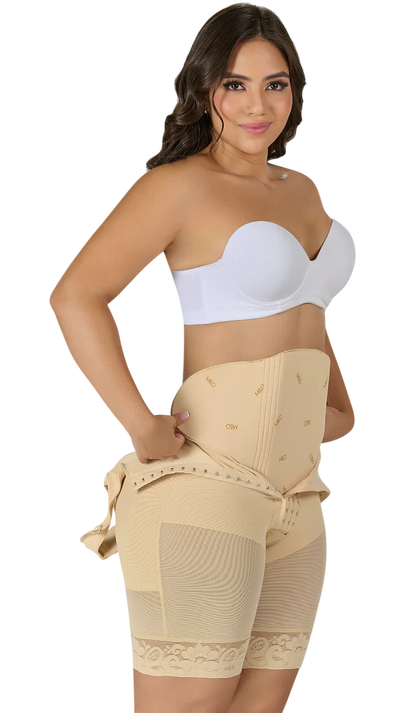Faja Colombiana M&D 102 Tabla Postoperatoria Abdominal Con Protectores Laterales