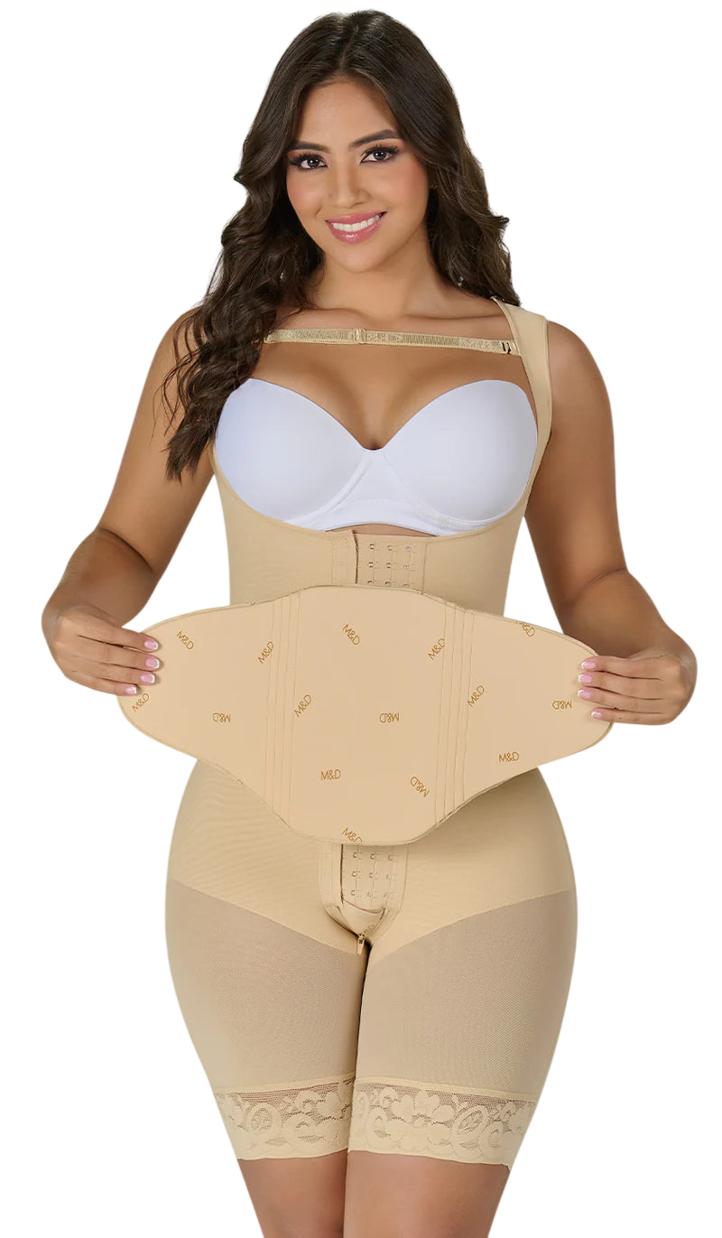 Faja Colombiana M&D 102 Tabla Postoperatoria Abdominal Con Protectores Laterales