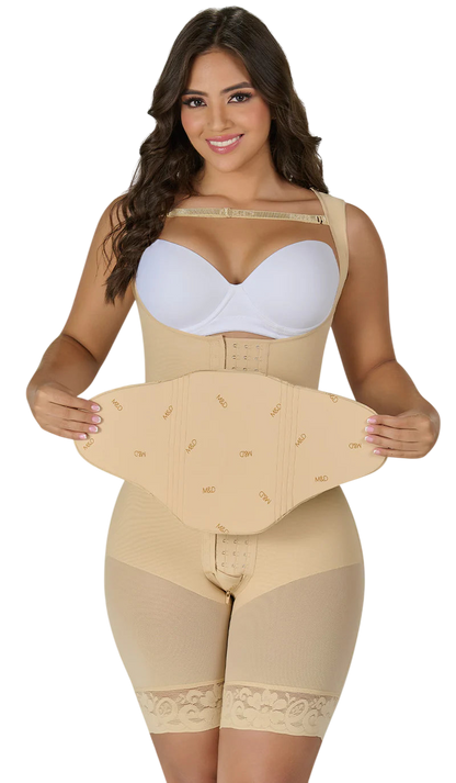 Faja Colombiana M&D 102 Tabla Postoperatoria Abdominal Con Protectores Laterales