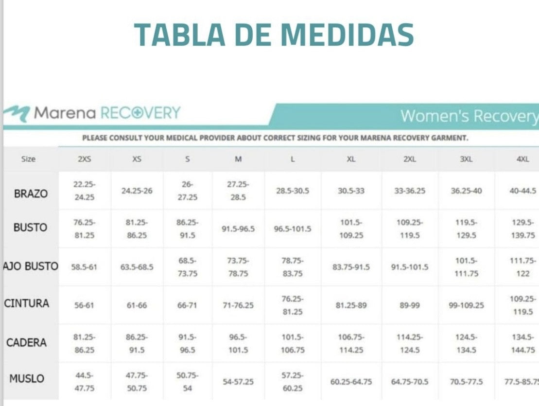 MARENA CHALECO POSTQUIRURGICO DE BRAZOS Y BUSTO CON MANGAS-GFVM